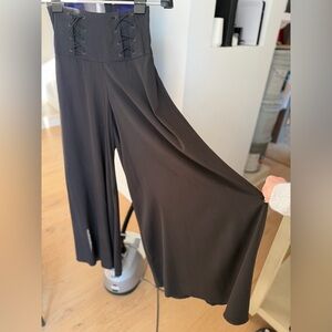 Solid Black (not purple) Lace-Up Pants